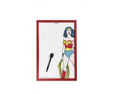 Excelsa Supereroi Lavagna Magnetica Wonder Woman, Legno, Rosso, 30 x 45 cm