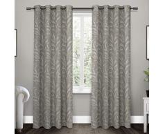 Exclusive Home Tende Kilberry Tessuto Oscurante. Occhielli Finestra Tenda a Pannello, Grigio Cenere, 52Â x 274,3Â cm, Set di 2