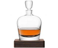 LSA International Whisky Arran Decanter con Base Noce, Vetro, Trasparente, 1Â litro