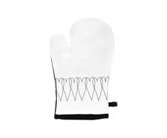 Premier Housewares 5100202 Heartlines Guanto da Forno, Tessuto, Bianco
