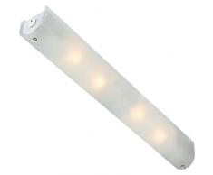 globo 4102 Cromo Satinato Vetro Linea Lampada Specchio