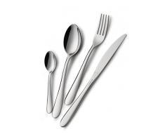 Eme Posaterie Segno - Set di Posate da Tavola in acciaio inox 18/10, per 6 persone, 24 pezzi