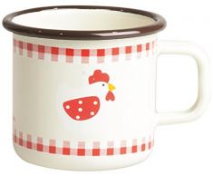 Excelsa Chicken Mug, Ferro Smaltato, Crema