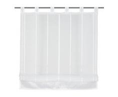 Home Fashion 79187-501 - Tenda a Pacchetto, in Misto Organza, Motivo a Righe Orizzontali, Dimensioni: 150 x 120 cm, Colore: Bianco