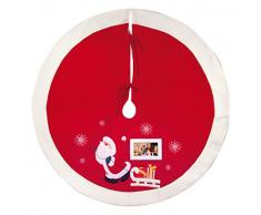 ZEP S.r.l Tree Skirt â faldilla per Albero di Natale, Tessuto, Colore: Rosso/Bianco