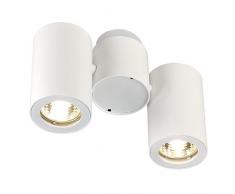 Muro SLV Enola_B Spot II e plafoniera, 2 x GU10, un massimo di 2 x 50 W, bianco 151.831
