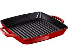 Staub Grill Pans 40511-685-0 Bistecchiera Rettangolare con Due Manici, 325 x 400 x 50 mm