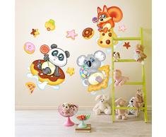 wall art rcc0008 Wall Sticker per bambini cucciolo sulla via lattea, Wallpaper, bunt, 30.0 X 120.0 X CM