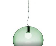 Kartell Big Fl/Y Lampada a Sospensione, E27, 15 W, LED, Verde Salvia
