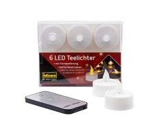 6 lumini LED con telecomando, candele elettriche con luce tremolante, batterie incluse, decorazione per matrimoni, feste, Natale, Pasqua, luce datmosfera