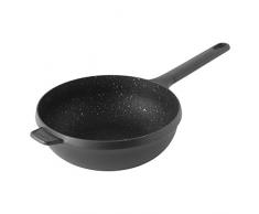 BergHOFF Gem Padella antiaderente in ceramica rivestita a induzione, 28 cm, in alluminio pressofuso, nero, 53 x 29 x 10 cm