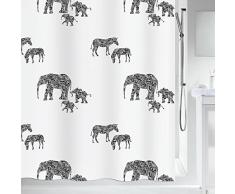Spirella 10.19148Â Tenda da Doccia in Serengeti Black, Tenda da Doccia, Tessuto, Nero, 180Â x 200Â cm