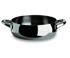 Alessi SG102/20 Mami Casseruola Bassa a Due Manici in Acciaio Inossidabile 18/10 Lucido