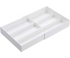 yamazaki Tower Extended&Slide Portaposate, Acciaio, Bianco