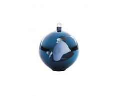 Alessi Blue Christmas AAA07 4 Decorazione per Albero di Natale, Vetro soffiato, Blu, 10x10x10.70 cm