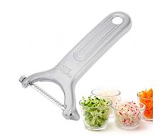 Westmark Pelaverdure alla julienne, Quick-Spezial, Lama dentata in acciaio inox, Alluminio, Colore: Grigio/Argento, 60962270