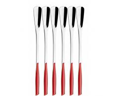 BUGATTI Set 6 cucchiai da Cocktail Glamour Rosso