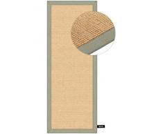 benuta Naturfaserteppich fÃ¼r Flur und Wohnzimmer Tappeto, Verde, 80 x 150 cm