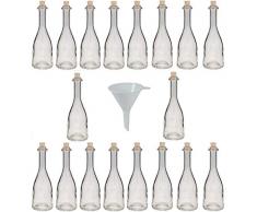 Viva Haushaltswaren, Set da 18 bottiglie in vetro da 200 ml con chiusura a clip