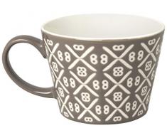 Excelsa Etnika Tazza Jumbo 415 ml, Porcellana, Grigio, 11x11x8 cm