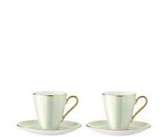 LSA sorbetto tazza da caffÃ¨ e piattino l melone x 2. verde. 13Â x 13Â x 8.5Â cm