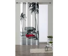 Martina Home Cuba Tenda con Occhielli, Tessuto, Multicolore, 29Â x 2Â x 38Â cm
