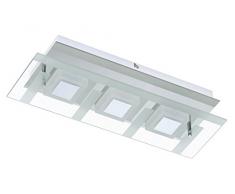 Briloner Leuchten, Lampada da parete a LED, 3 luci, 5,0 W, classe di efficienza energetica A+, 400 lm, 3000 kelvin