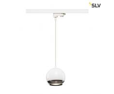 SLV Light Eye 150Â Pendel Lampada per 3phasen Binario ELETTRIFICATO ad alto voltaggio, Acciaio, Bianco/Cromo