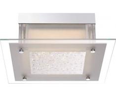 globo 49310 - Plafoniera a LED in vetro cristallo K5, mod. Leah, cromata