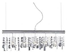 Wofi 725805010000 Crystal - Lampadario a sospensione 5 L 40 W E14, colore: Cromato