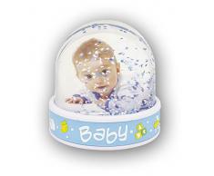 Zep - Mappamondo con Foto, plastica, Blue, 10 x 10.5 x 10 cm