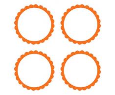 Etichette Amscan Candy Buffet Scalloped, Arancione