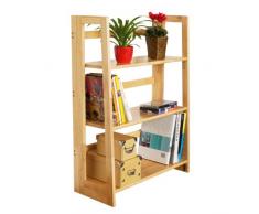 Premier Housewares 2400858 Scaffale Pieghevole, 3 Livelli, in Legno di Gomma, 96x69x30 cm