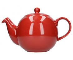 London Pottery Globe Teiera Grande con colino, Ceramica, Rosso
