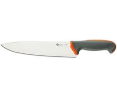 Sanelli Ambrogio Linea TECNA Trinciante Cuoco, Coltello Cucina per Frutta e Verdura. Manico Igienico ed Ergonomico-Lama: Rigida, Nitro-B Inox allazoto, Acciaio, Arancione, Cm 24