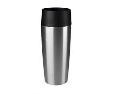 Emsa 513351 Travel Mug Bicchiere Termico con Chiusura Quick Press, Acciaio Inossidabile, Nero, 0,36 L