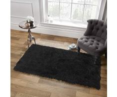 Sienna Tappeto a Pelo Lungo 5Â cm Pile-Black, 80Â x 150Â cm, 80Â x 150Â cm (2Â X4 9)