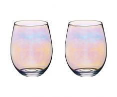 Kitchencraft Barcraft Rainbow-Pearl Iridescente Bicchieri Tumbler, 600Â ml (2Â Pezzi), Multicolore, 8.5Â x 8.5Â x 11.7Â cm