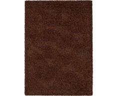 benuta Swirls Shaggy - Tappeto a Pelo Lungo, in Fibra Sintetica, Privo di Sostanze nocive, Fibra Sintetica, Marrone, 120 x 170 cm
