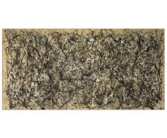 Artopweb Pannelli Decorativi Pollock One Number 31 1950 Quadro, Legno, Multicolore, 100x1.8x50 cm