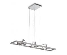 Philips Lighting Fast Lampada a Sospensione Barra Spot 3 Luci, Altezza 150 cm, Lampadina Inclusa, Grigio