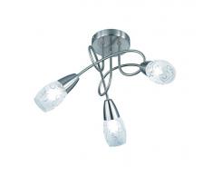 Reality Colmar Plafoniera, 3 Spots, Attacco E14, Nichel Opaco