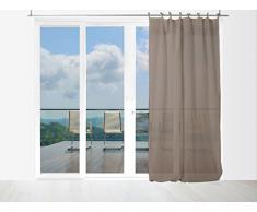 Tenda in voile di cotone conLaccetti 140x240 cm PANAMA tortora