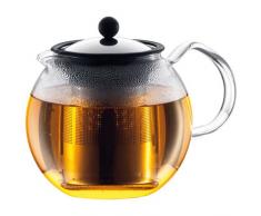 Bodum 1802-16, Assam, Teiera a pistone con filtro, 1,5 L, inox brillante