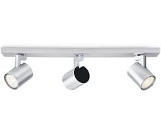 Philips 5309348p0, myLiving LED Spot Runner 3Â flg, 690LM, in alluminio, Metallo, 3.5Â Watts, integrato, 9Â x 48Â x 10.9Â cm