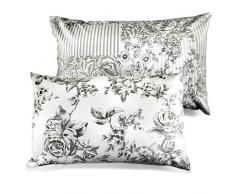 Dreams n Drapes - Set copripiumino reversibile, Slate, paio di federe per cuscini