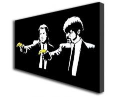Box Prints Banksy Pulp Fiction Banana Graffiti - Stampa Artistica su Tela 003