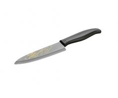 Esmeyer Dragon - Coltello santoku DRAGON, con lama nera in ceramica decorata con limmagine di un dragone