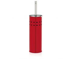 kela 22516 Rubi - Set spazzolone WC, Colore: Rosso