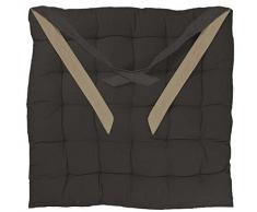 Homemaison valayans Cuscino per Sedia Quadrata Imbottita Cotone Antracite 40Â x 40Â cm